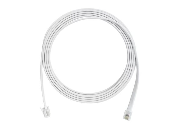 Kabel m/RJ10-kontakt, 12 m